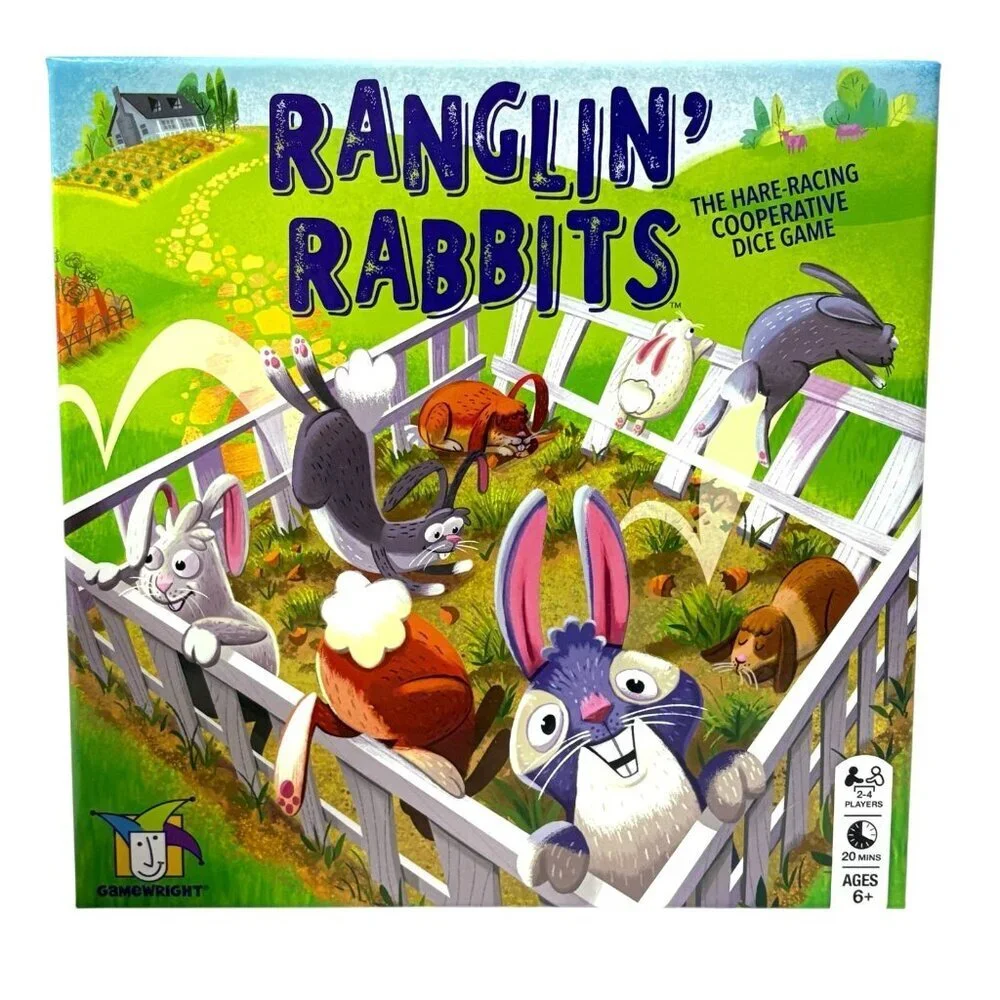 Rangling Rabbits Board Game the Hare racing cooperative dice game